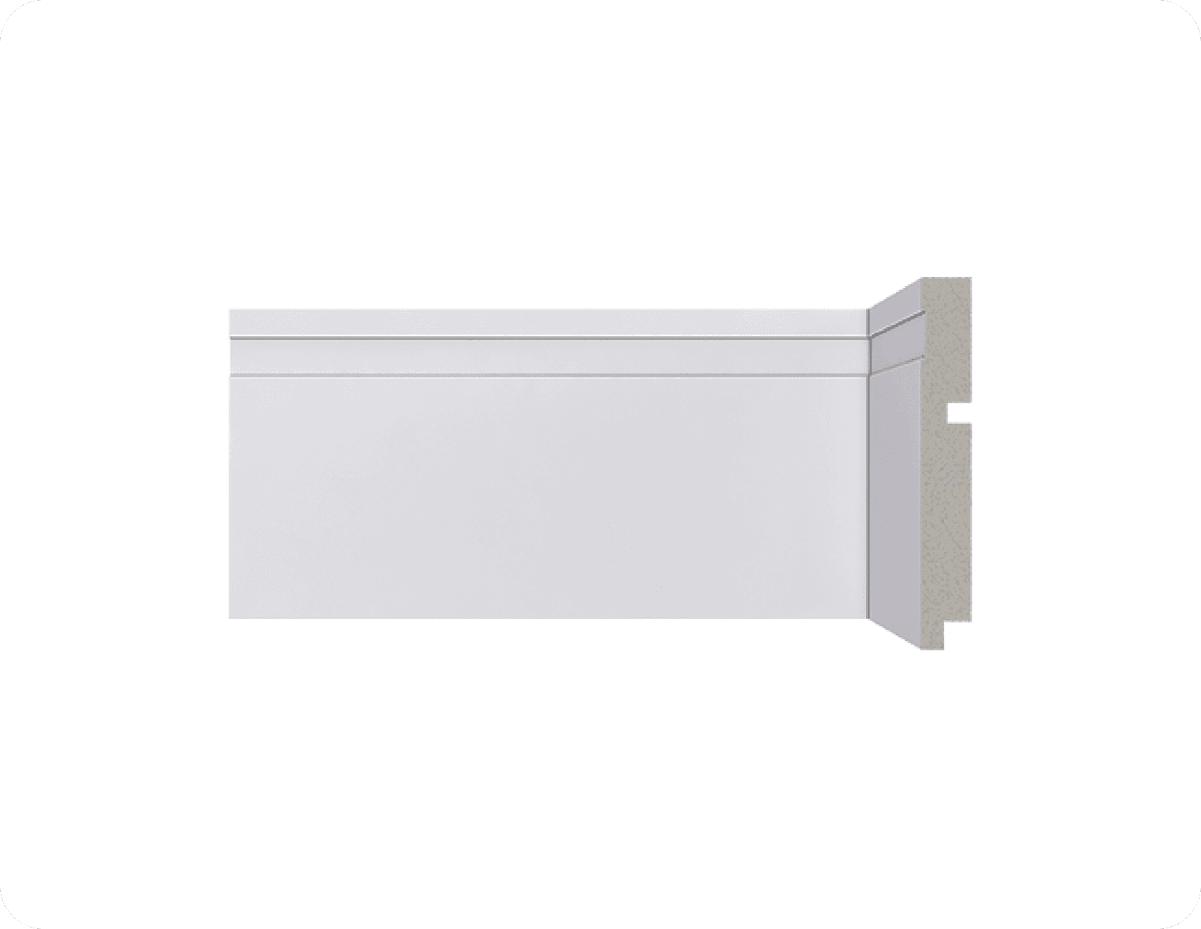 Rodapé de poliestireno 493 Branco